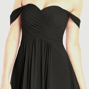 Azazie Corin Black Bridesmaids Dress Unaltered A4